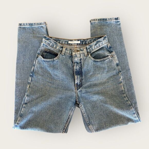 Vintage 90s Geoffrey Beene Sport High-Rise Tapered Jeans | 100% Cotton | Size 6 - Picture 2 of 7